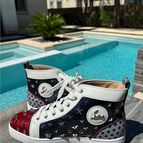 Studded High-Top Christian Louboutin Sneakers - Picture 3 of 4